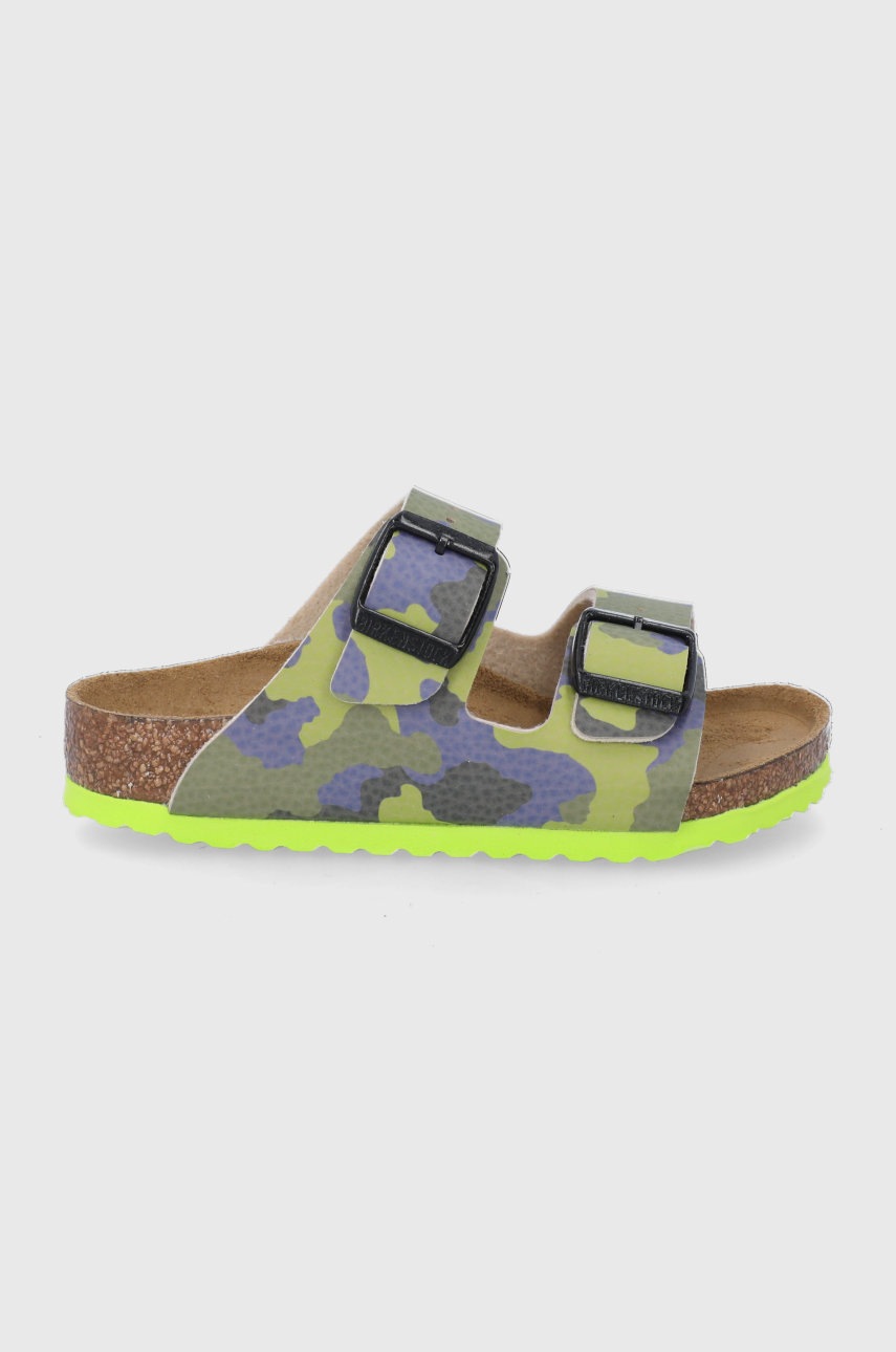 Детские шлепанцы Birkenstock цвет зелёный